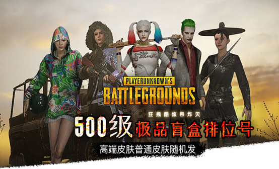 PUBG 500级帐号 特惠价298元